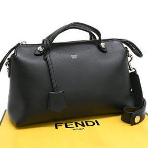 FENDI Way Handbag Black Leather